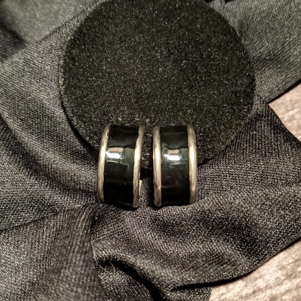 3 for $110 Earrings black hoop